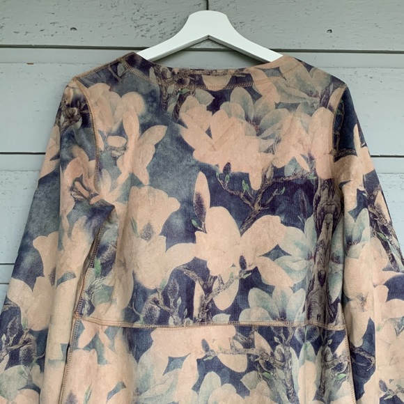 😍HOST PICK ANTHROPOLOGIE SOLITAIRE FAUX SUEDE FLORAL DUSTER/JACKET/COAT - Picture 10 of 11